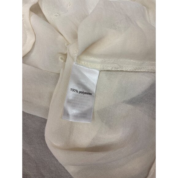 Maurice's Cream Sheer White Boho Blouse Large - Picture 8 of 8